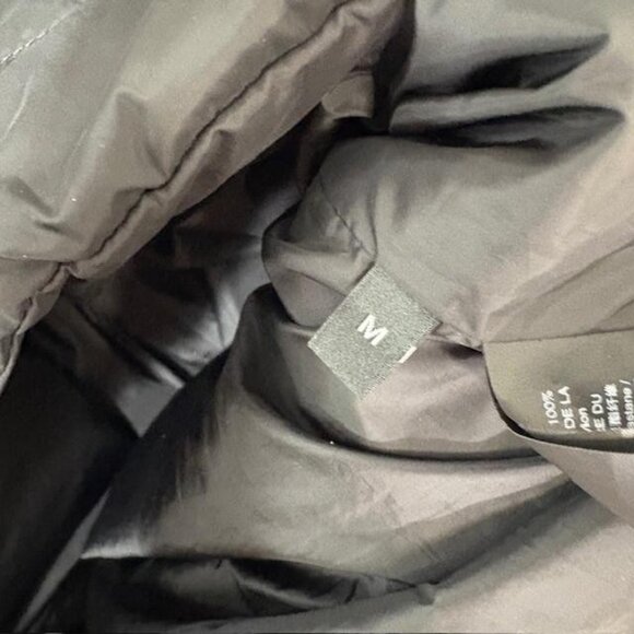 Theory Jacket Womens Medium Puffer Combo Knit Tech Hooded Full Zip Lightweight - Picture 4 of 9